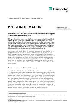 presseinformation - Fraunhofer IIS - Fraunhofer