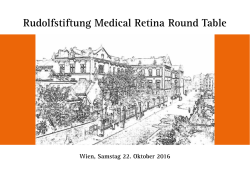 Rudolfstiftung Medical Retina Round Table