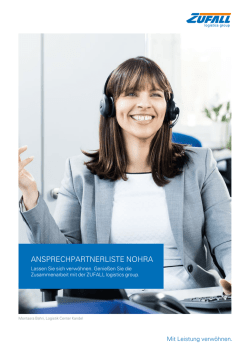 ZUFALL Nohra Ansprechpartnerliste