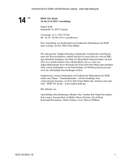 Hochschule f&uuml;r Grafik und Buchkunst Leipzig - www.hgb