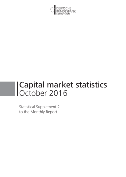 Capital market statistics - October 2016