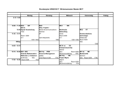 Stundenplan Sommersemester 2016