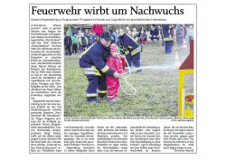 Page 1 Feuerwehr wirbt um Nachwuchs GSSterr FSuèrwehrtag in