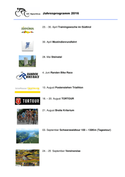 Jahresprogramm 2016 - VC