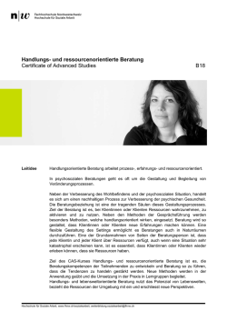 Handlungs- und ressourcenorientierte Beratung Certificate of