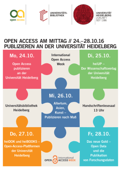UB Heidelberg / Open Access Woche 2016