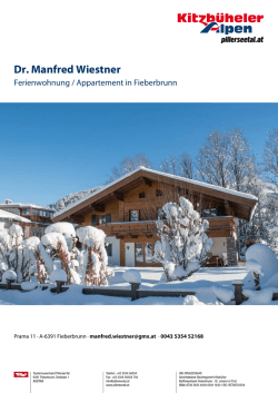 Dr. Manfred Wiestner in Fieberbrunn