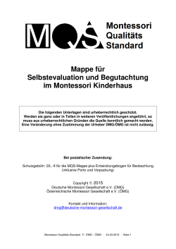 MQS-Kinderhaus - Deutsche Montessori Gesellschaft e.V.