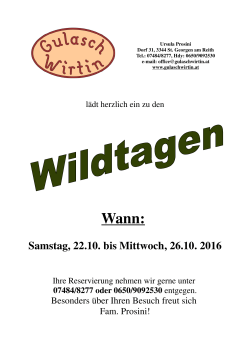 Wildtage 2016 - Gulaschwirtin