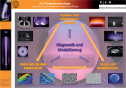 AG Plasmatechnologie - Institut für Experimentelle und Angewandte