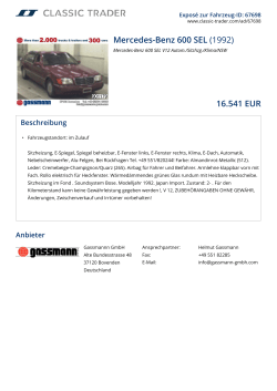 Mercedes-Benz 600 SEL (1992) 16.541 EUR
