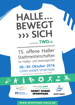 HALLE&hellip; BEWEGT &rsaquo;&rsaquo;&rsaquo; SICH - Stadtsportverband Halle Westfalen