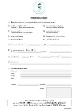 Interessensbogen - MHV-Club