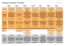Herbstplan 5 (24.10.2016 - 30.10.2016)