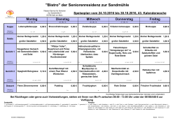 Speisenplan 24.-30.10.2016 - Seniorenresidenz "Zur Sandmühle"
