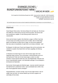 Wahrheit - Kirche im WDR