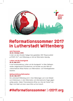 Reformationssommer 2017 in Lutherstadt Wittenberg
