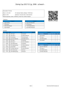 Dümig Cup 2017 E-3 Jg. 2006 - schwach