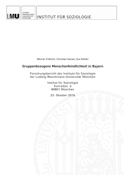 Gruppenbezogene Menschenfeindlichkeit in Bayern