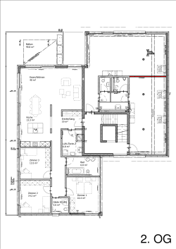 Küche 13.3 m² Essen/Wohnen 40 m² Entrée/Gang 19 m² Lüft./Techn