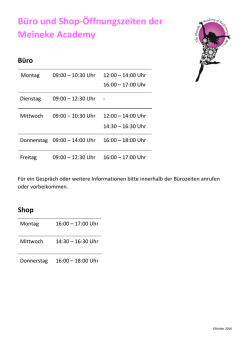 Büro und Shop-Öffnungszeiten der Meineke Academy