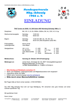 einladung - HSV N&uuml;rnberg