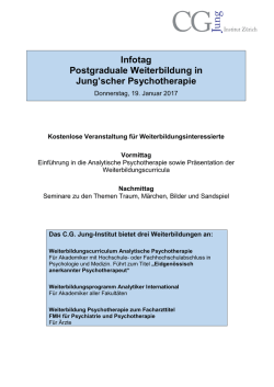 Infotag Postgraduale Weiterbildung in Jung`scher
