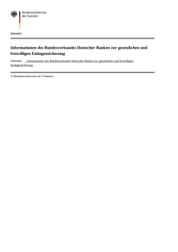 Informationen des Bundesverbandes Deutscher Banken zur