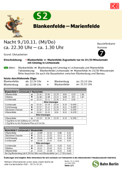 Blankenfelde — Marienfelde - S
