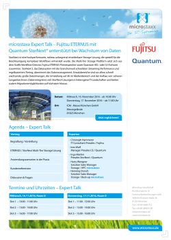 microstaxx Expert Talk – Fujitsu ETERNUS mit Quantum StorNext