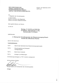 Einladung anzeigen - Wasserversorgung Erbach AöR