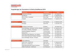 Hauptübungen 2016 - Feuerwehrinspektorat Schaffhausen