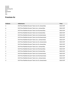 Preisliste für - liXX Primo Radtrikot Kurzarm Team-Line