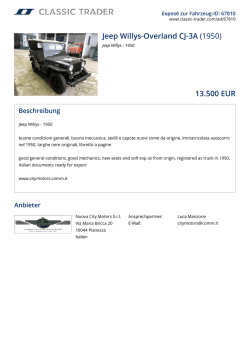 Jeep Willys-Overland CJ-3A (1950) 13.500 EUR
