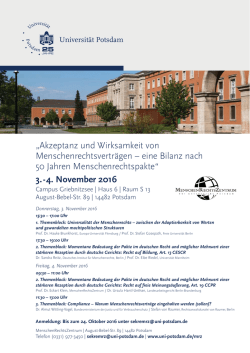 „Akzeptanz und Wirksamkeit von Menschenrechtsverträgen – eine
