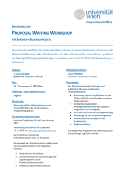 proposal writing workshop