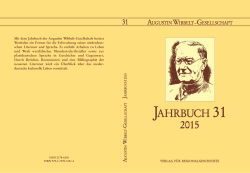 jahrbuch 31 2015 - Verlag für Regionalgeschichte