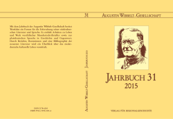 jahrbuch 31 2015 - Verlag f&uuml;r Regionalgeschichte