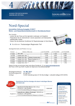 Nord-Special - Immobilien Zeitung