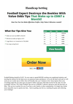Handicap betting