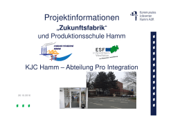 Projektinformationen - Kommunales Jobcenter Hamm