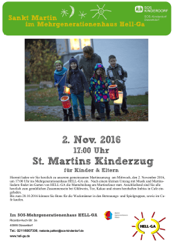 2. Nov. 2016 St. Martins Kinderzug - Hell-Ga