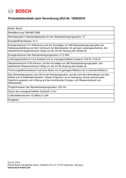 Produktdatenblatt nach Verordnung (EU) Nr. 1059/2010