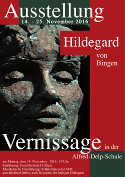 Vernissage zur Hildegardausstellung - Alfred-Delp
