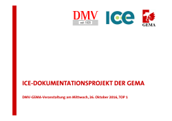 ICE-DOKUMENTATIONSPROJEKT DER GEMA