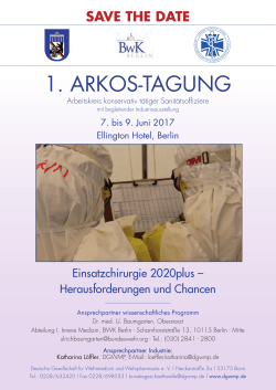1. arkos-tagung - Deutsche Gesellschaft für Wehrmedizin und
