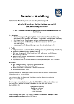 Gemeinde Wachtberg - Rechnungswesen