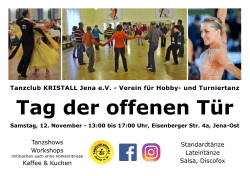 Tag der offenen Tür - Tanzclub Kristall Jena
