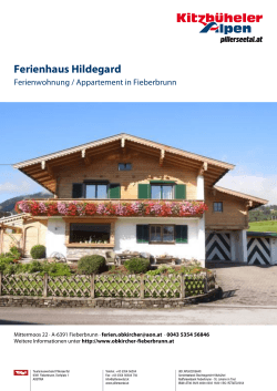 Ferienhaus Hildegard in Fieberbrunn
