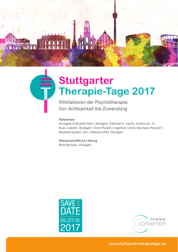 Stuttgarter Therapie-Tage 2017